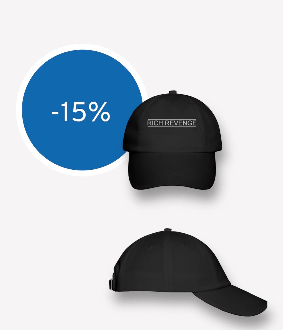 Rich Revenge Schwarze Kappe '22'